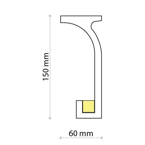 Карниз Tesori KF803 (150x60) мм KF803 фото
