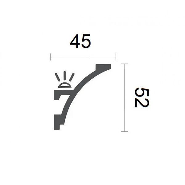 Карниз полімерний для LED освітлення Grand Decor KH 904 KH 904 фото