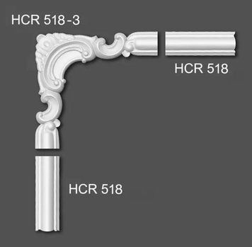 Угловой полиуретановый элемент Grand Decor HCR 518-3 HCR 518-3 фото