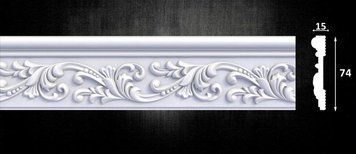 Молдинг з пінополістиролу з малюнком Optima Decor W75 (74x15) мм W75 фото