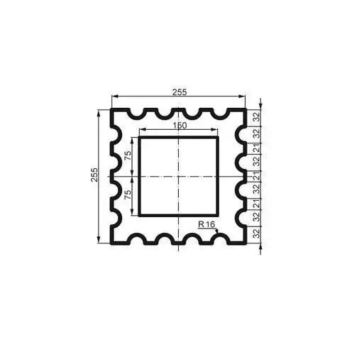 Колона фасадна квадратна з канелюром ціла Prestige Decor LC 107-21 Full LC 107-21 Full фото