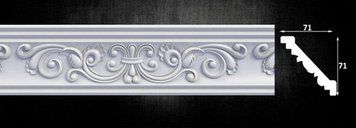 Карниз из пенополистирола с рисунком Optima Decor 1007 (71x71)мм 1007 фото