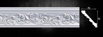 Карниз из пенополистирола с рисунком Optima Decor 1008 (71x71)мм 1008 фото