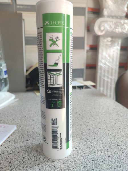 Клей акриловый белый Tecfix Montagefix 280мл Клей акриловий білий Tecfix Montagefix 280мл фото