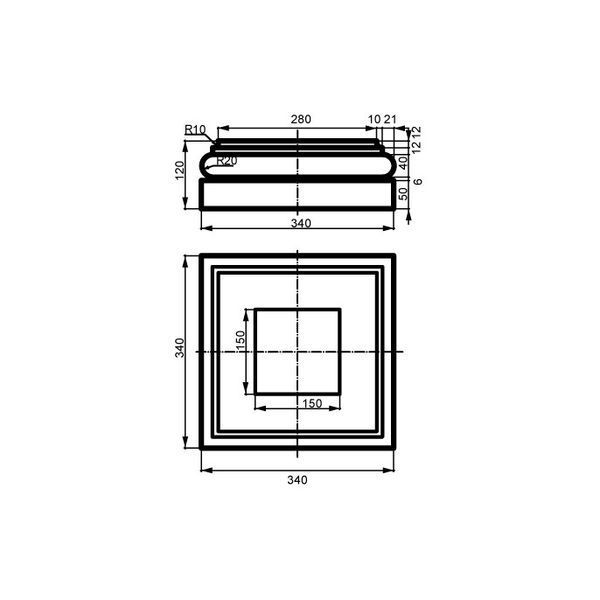 База ціла колони фасадної Prestige Decor LC 113-3 LC 113-3 фото