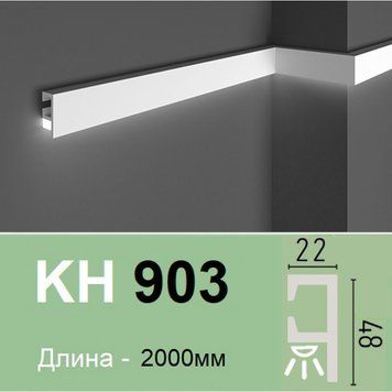 Карниз полімерний для LED освітлення Grand Decor KH 903 KH 903 фото