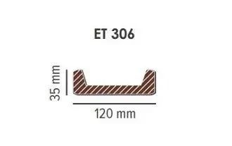 Панель Decowood ET306 рустик 12х3,5см ( 2 м) Красная ET306 фото