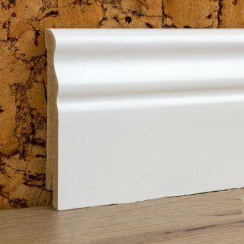Плінтус Kluchuk MDF Хвиля RAL 9003 80х12х2000 Білий MDF-V80 [MDFV80] MDF-V80 фото