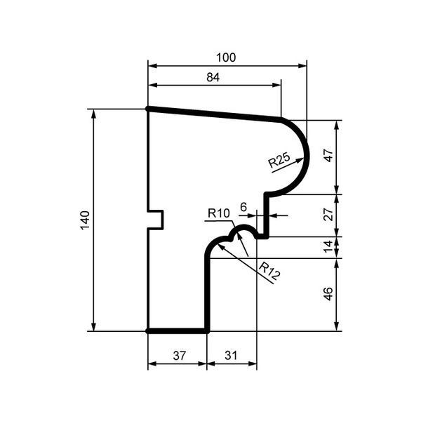 Підвіконня фасадне Prestige Decor DC 105 DC 105 фото
