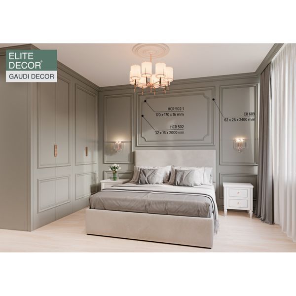 Кутовий елемент поліуретановий Garnd Decor HCR 502-1 HCR 502-1 фото