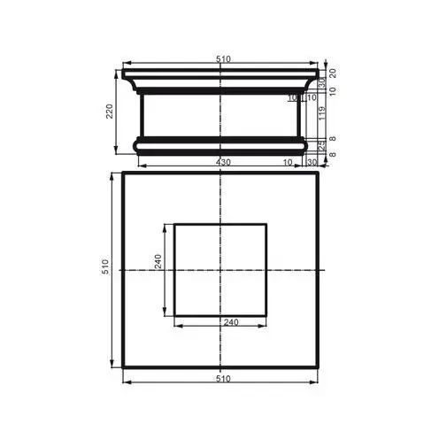 Капитель-база Prestige Decor LC 118-1 колонны квадратной фасадной полистироловой LC 118-1 фото