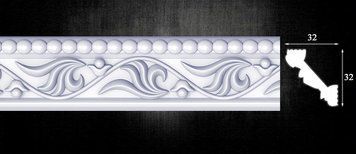 Карниз из пенополистирола с рисунком Optima Decor 401 (32x32)мм 401 фото