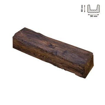 Балка Decowood EQ007 рустик 6х9см (3м) темна EQ007 фото