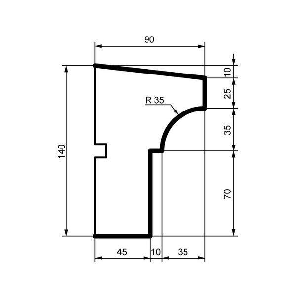 Підвіконня фасадне Prestige Decor DC 112 DC 112 фото
