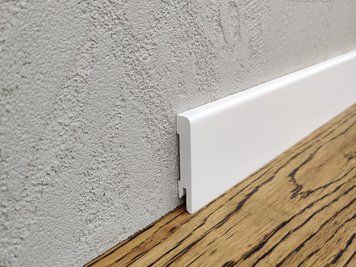 Плінтус Kluchuk MDF Прямий RAL 9003 60х12х2000 Білий MDF-М60 MDF-М60 фото