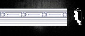 Карниз из пенополистирола с рисунком Optima Decor 406 (20x40)мм 406 фото