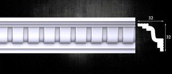 Карниз из пенополистирола с рисунком Optima Decor 407 (32x32)мм 407 фото