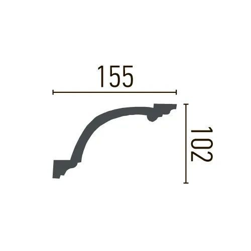 Карниз поліуретановий гладкий Gaudi Decor P 133 Flexi P 133 фото