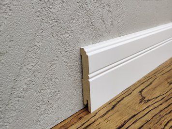 Плінтус Kluchuk MDF RAL9003 LightForm 80х12х2000 Білий MDF-LF01 [MDFLF01] MDF-LF01 фото