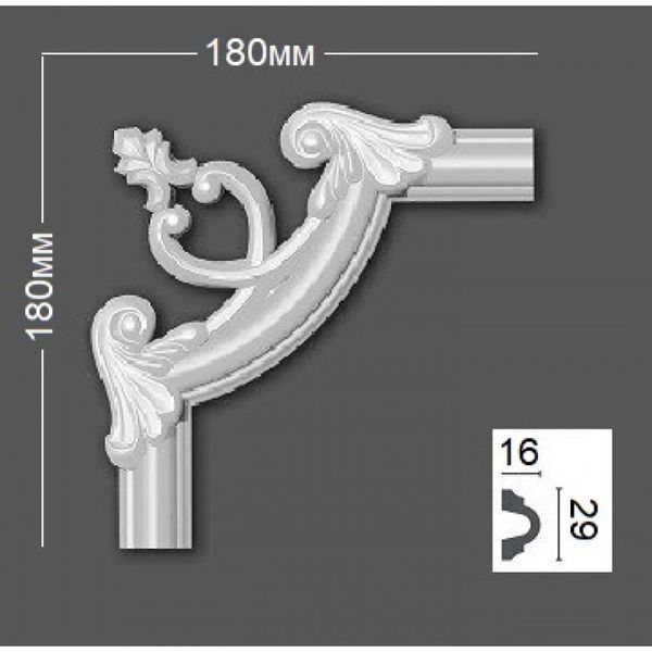 Кутовий елемент поліуретановий Grand Decor HCR 501-2 HCR 501-2 фото