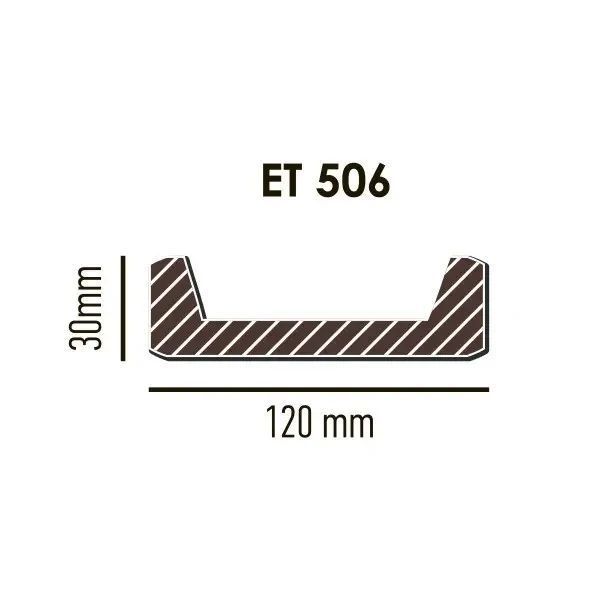 Панель Decowood ET506 модерн 12х3см ( 2м) Серая ET506 фото