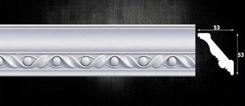 Карниз из пенополистирола с рисунком Optima Decor 706 (53x53)мм 706 фото
