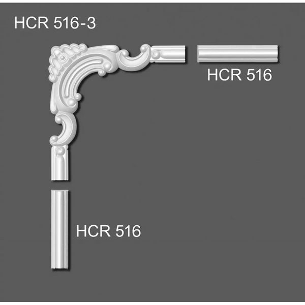 Угловой полиуретановый элемент Grand Decor HCR 516-3 HCR 516-3 фото