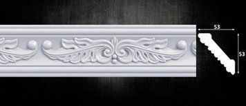 Карниз из пенополистирола с рисунком Optima Decor 708 (53x53)мм 708 фото