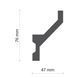 Карниз Tesori KF721 (76х47) мм KF721 фото 2