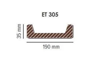 Панель Decowood рустик ET305 19х3.5см ( 2 м) червона ET305 фото