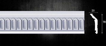 Карниз из пенополистирола с рисунком Optima Decor 710 (25x70)мм 710 фото