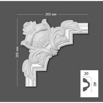 Кутовий елемент поліуретановий Grand Decor HCR 518-2 HCR 518-2 фото