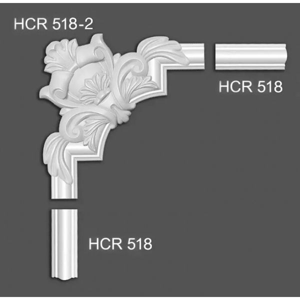 Угловой полиуретановый элемент Grand Decor HCR 518-2 HCR 518-2 фото
