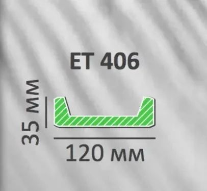Панель Decowood ET406 модерн 12х3,5см (3 м) Сіра ET406 фото