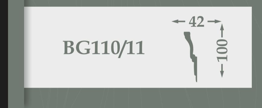 Плинтус потолочный BG110/11 гладкий экструдированный BG110/11 фото